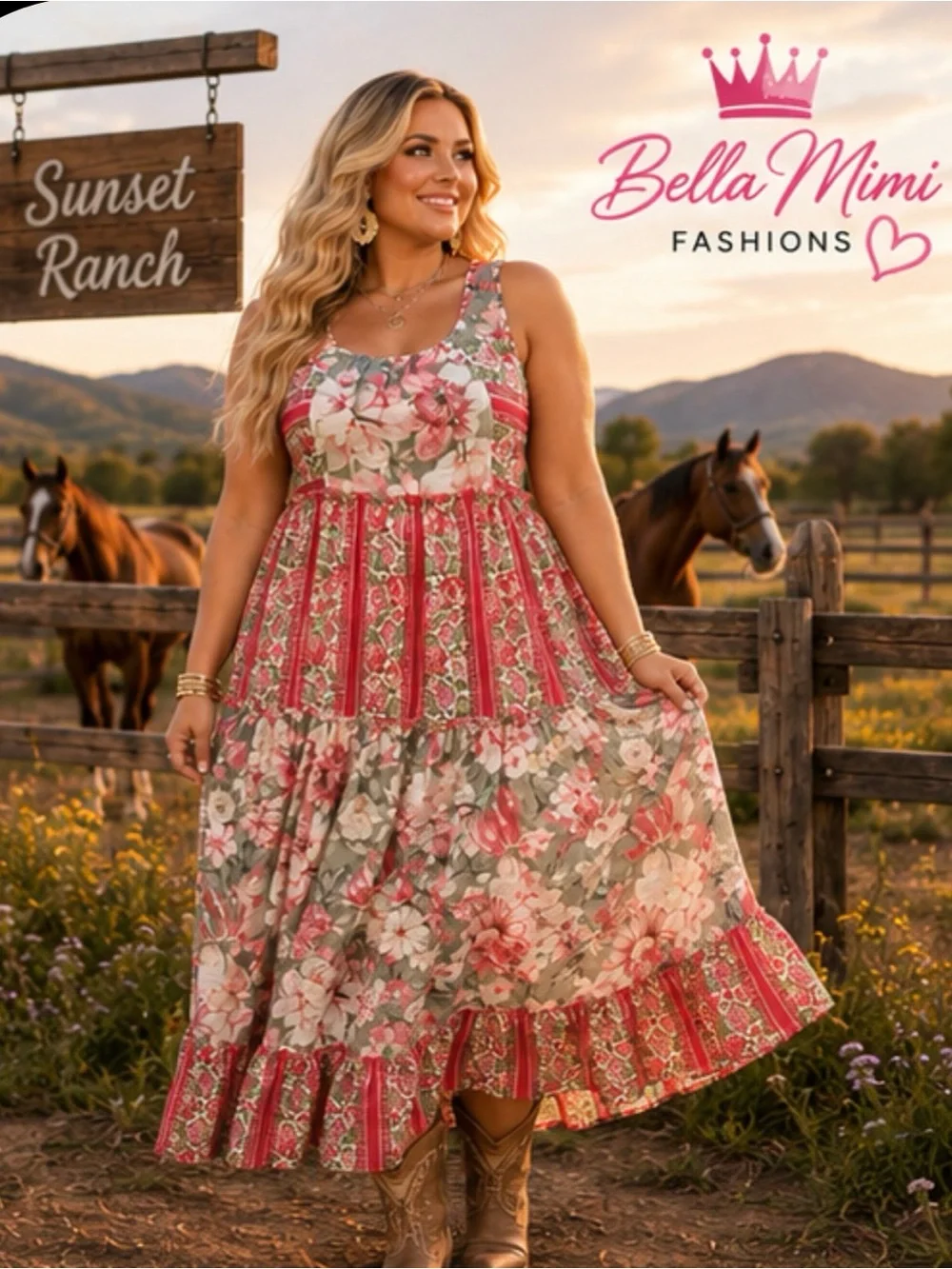 🌺🌸🌹DAVI & DANI Floral Patchwork Boho Maxi Dress – Size 3X 🌸 BRB SL 8 - Picture 7 of 8